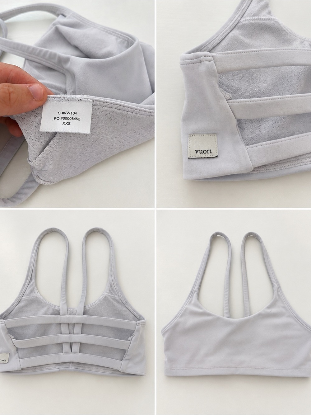 Vuori White Strappy Back Sports Bra Yosemite Bra